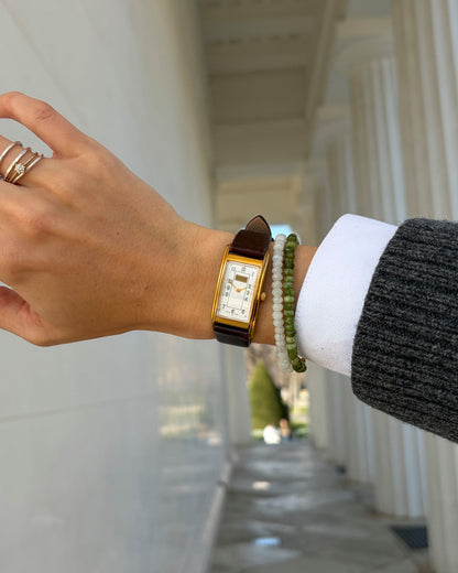 Pierre Henry Tank: Ladies 90s Vintage Watch Gold with Classic Arabic Numerals