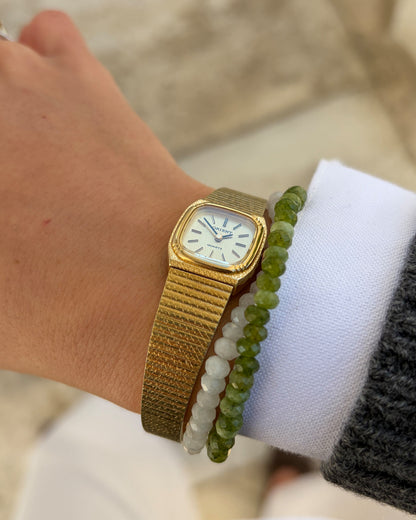 Orient Vintage Watch: 90s Cocktail Ladies Golden Integrated Bracelet