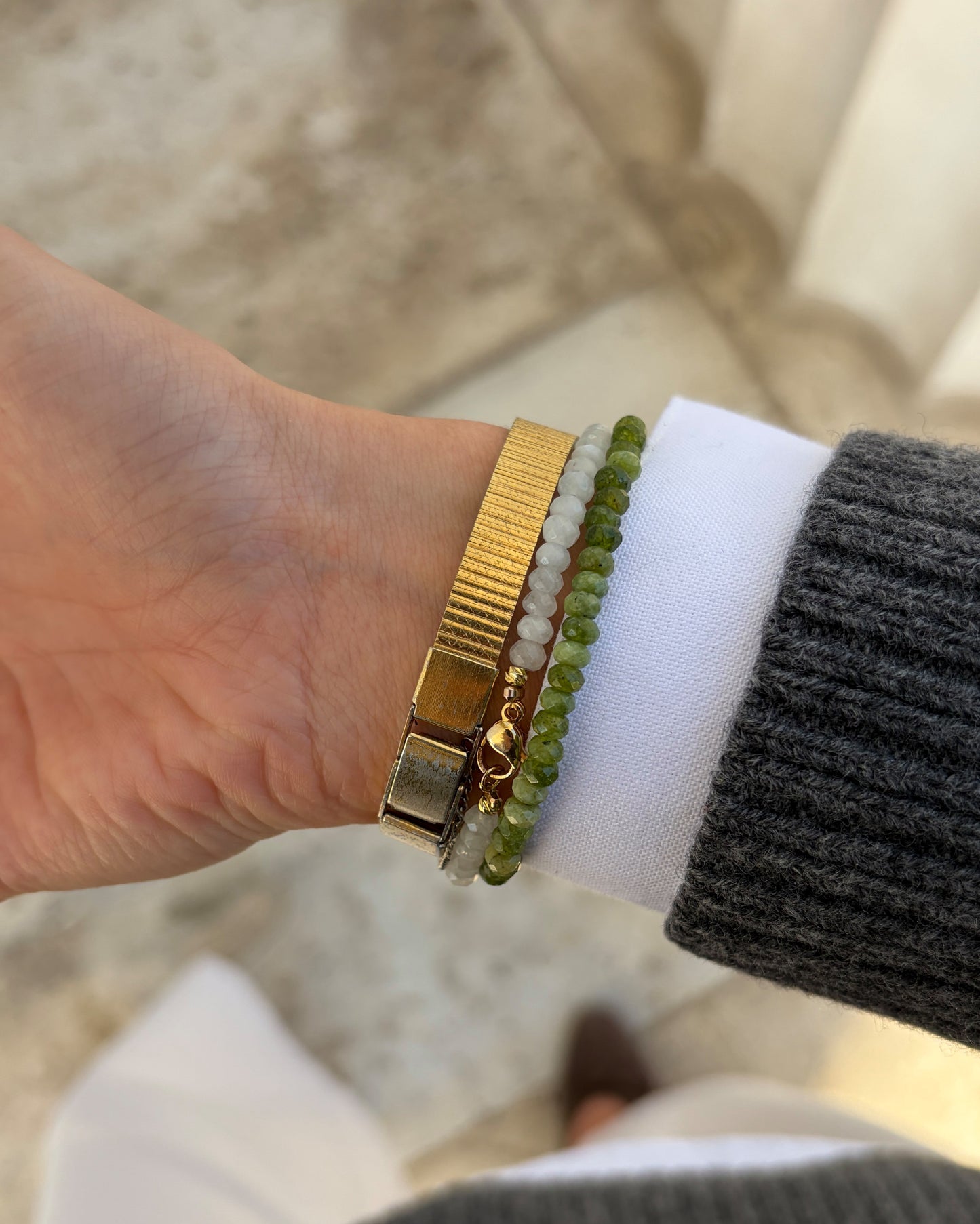 Orient Vintage Watch: 90s Cocktail Ladies Golden Integrated Bracelet