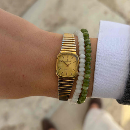 Junghans Cocktail Watch: Vintage Ladies Dainty 70s Golden Two-Tone
