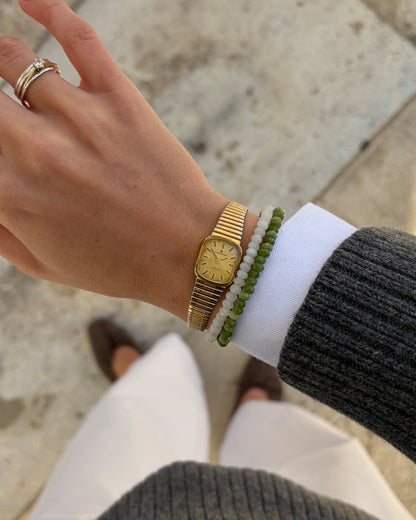 Junghans Cocktail Watch: Vintage Ladies Dainty 70s Golden Two-Tone