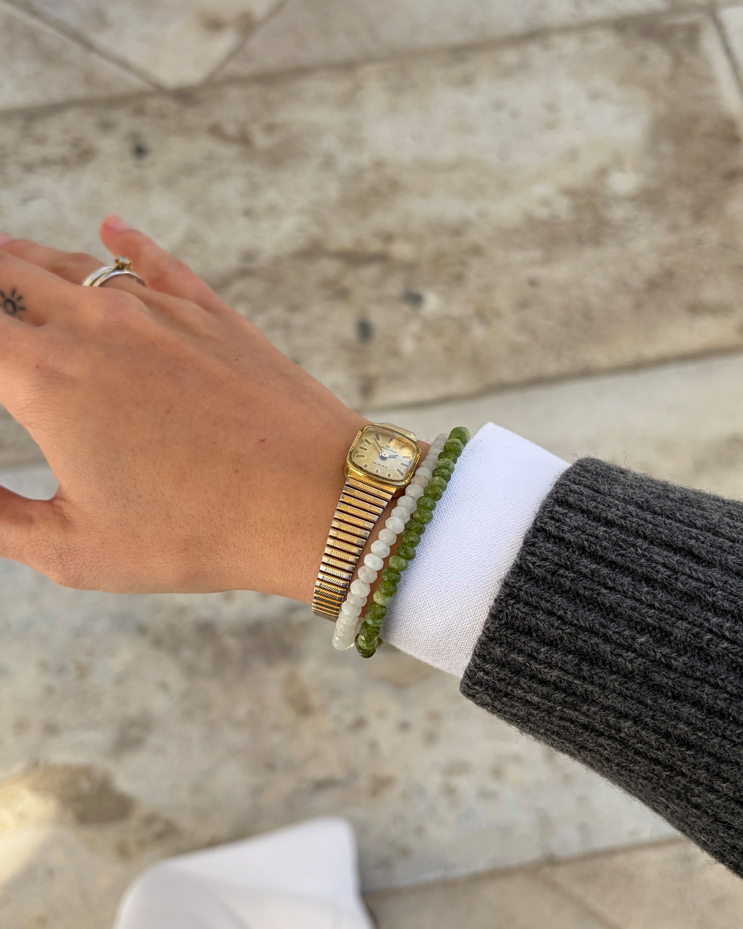 Junghans Cocktail Watch: Vintage Ladies Dainty 70s Golden Two-Tone