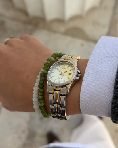 Citizen WR50 Watch: Ladies Vintage 90s Light Champagne Dial Two-Tone Bracelet