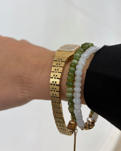 Seiko Cocktail Tank: Ladies Vintage 70s Structured Linen Dial Mechanical