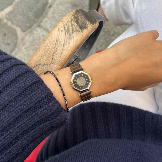 Seiko Lassale Centennial : Ultra-Rare Ladies 80s Two Tone Gold Gray and Black Dial with Box