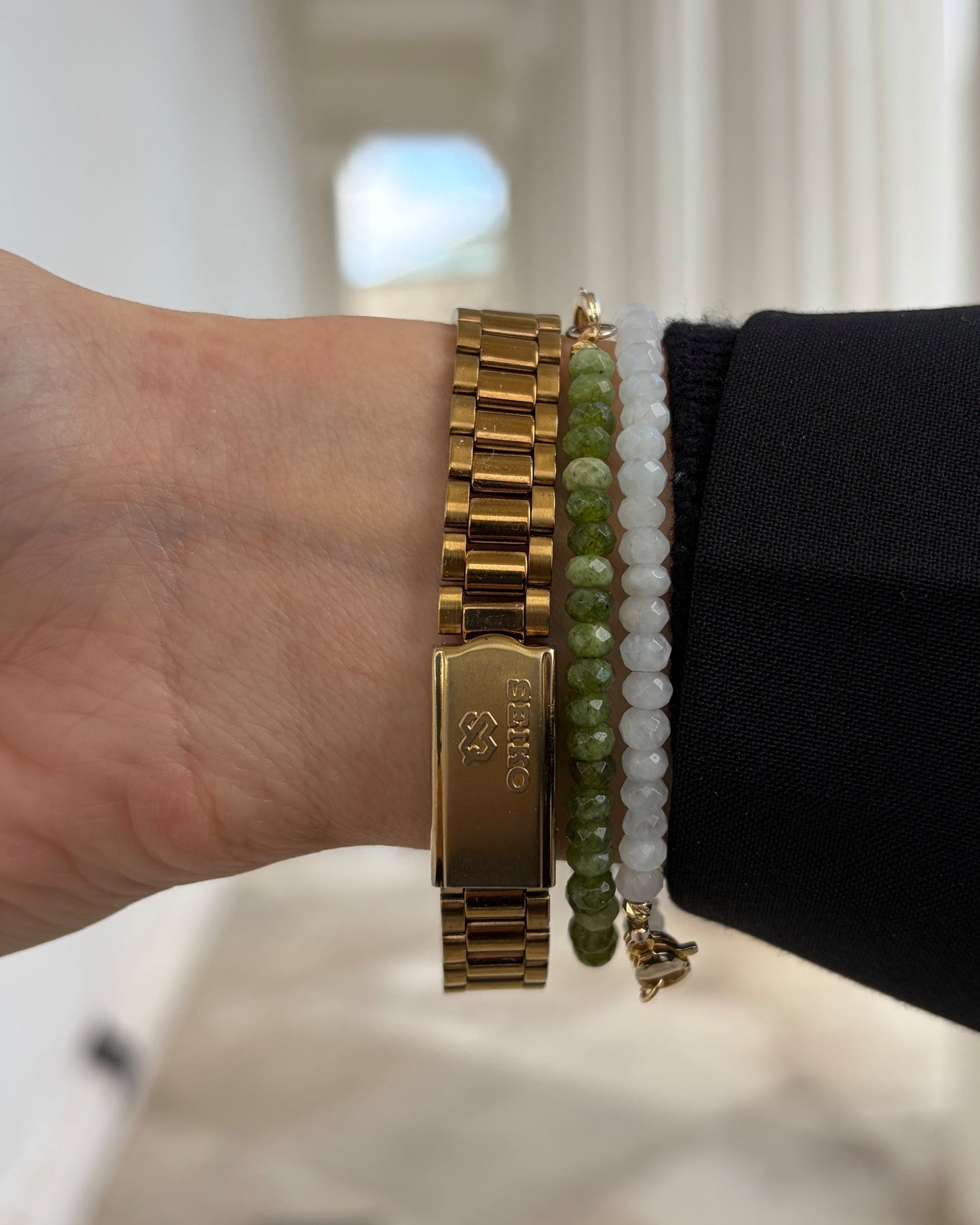 Seiko Day Date: Ladies President SQ Vintage 90s Fluted Bezel Golden Dial