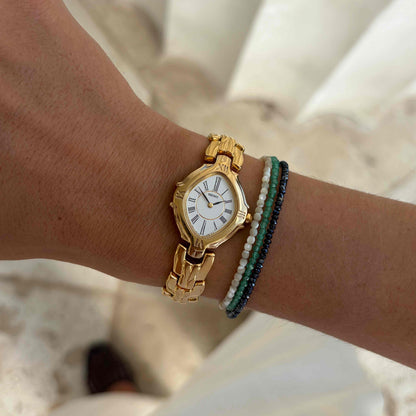 Seiko Cocktail Watch: Ladies Vintage 80s White Roman Dial - MINT