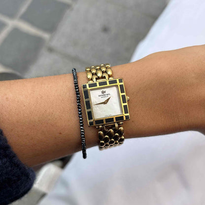 Raymond Weil Tank: Vintage Ladies Watch 90s Gold Mother of Pearl Dial