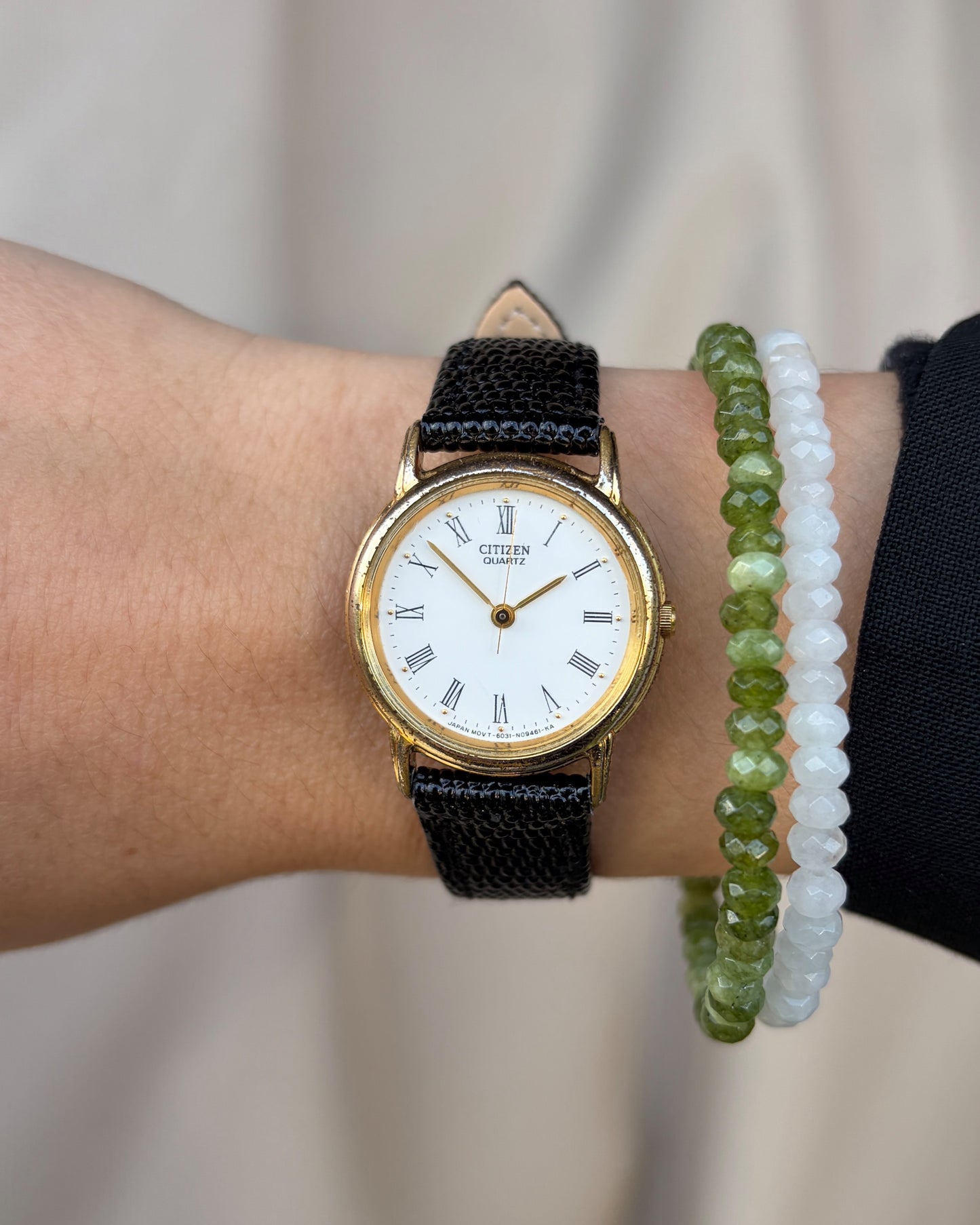 Citizen Ladies Watch: Vintage Dainty 90s Golden Classic Roman Numerals