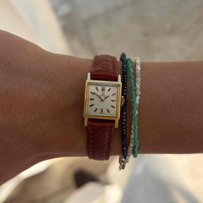Omega Tank Watch: Vintage Ladies Golden 60s Mechanical White Dial