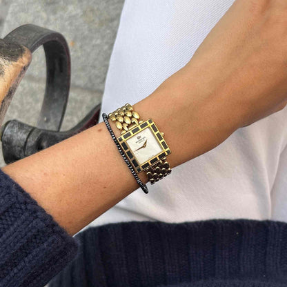 Raymond Weil Tank: Vintage Ladies Watch 90s Gold Mother of Pearl Dial
