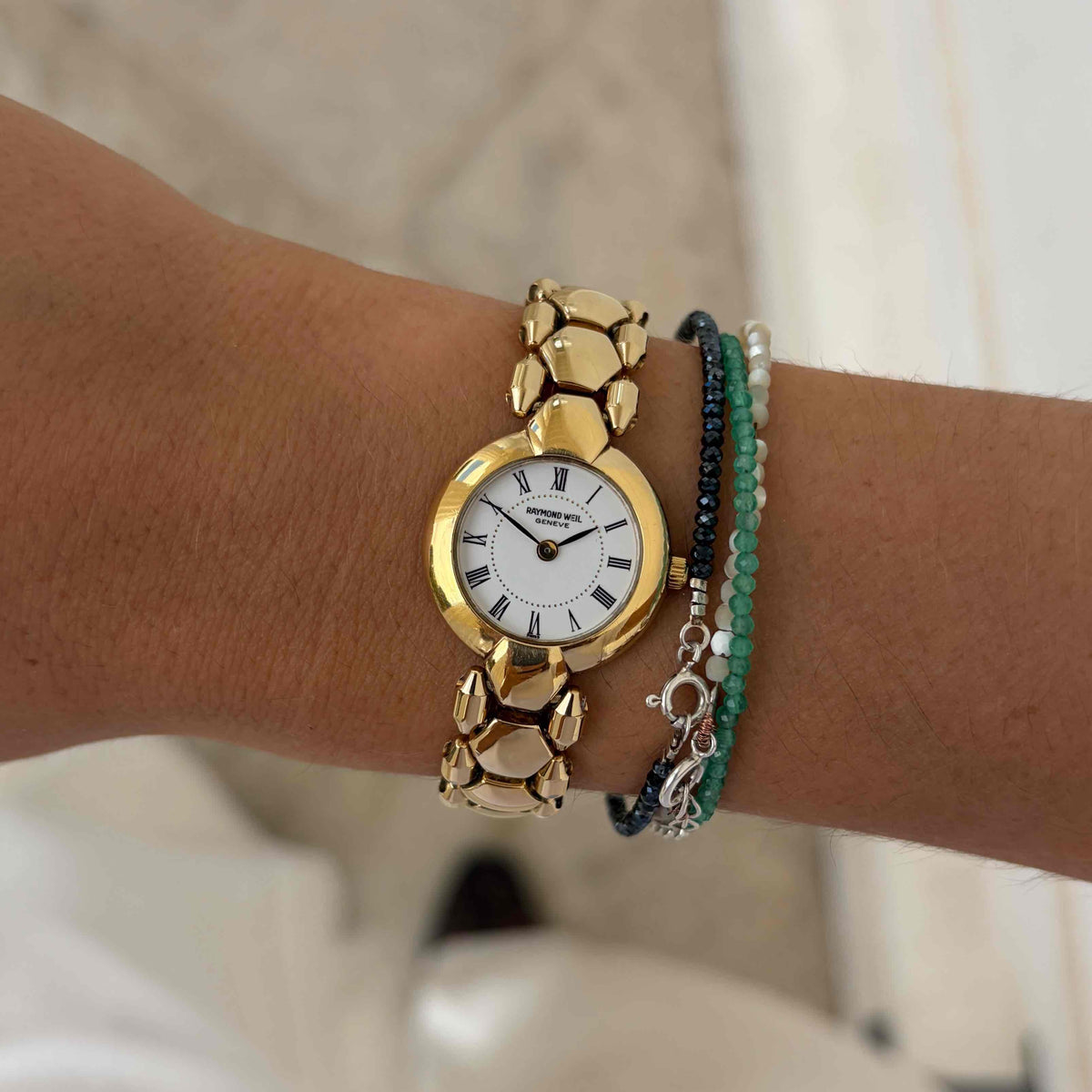 Raymond Weil Cocktail: Vintage Ladies 90s Gold with Roman Numerals