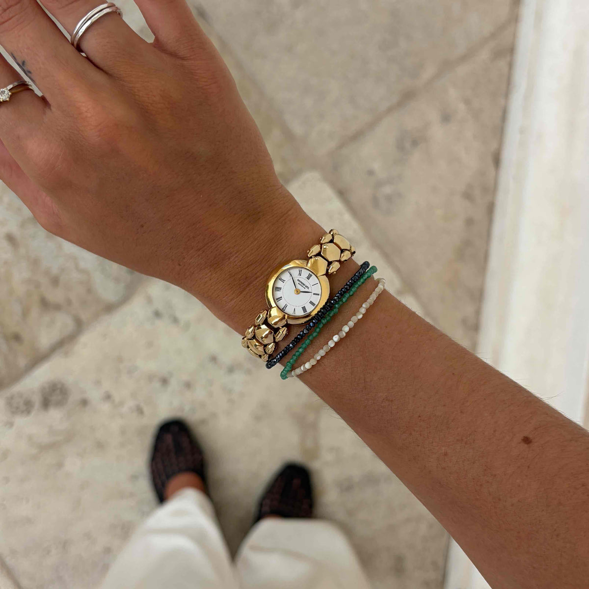 Raymond Weil Cocktail: Vintage Ladies 90s Gold with Roman Numerals