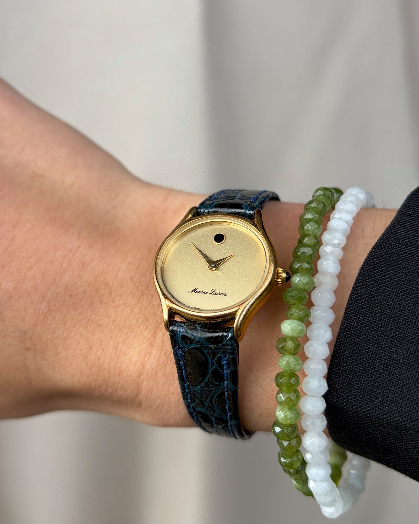 Maurice Lacroix Ellipse: Vintage Mechanical Ladies Watch 80s Gold Dial