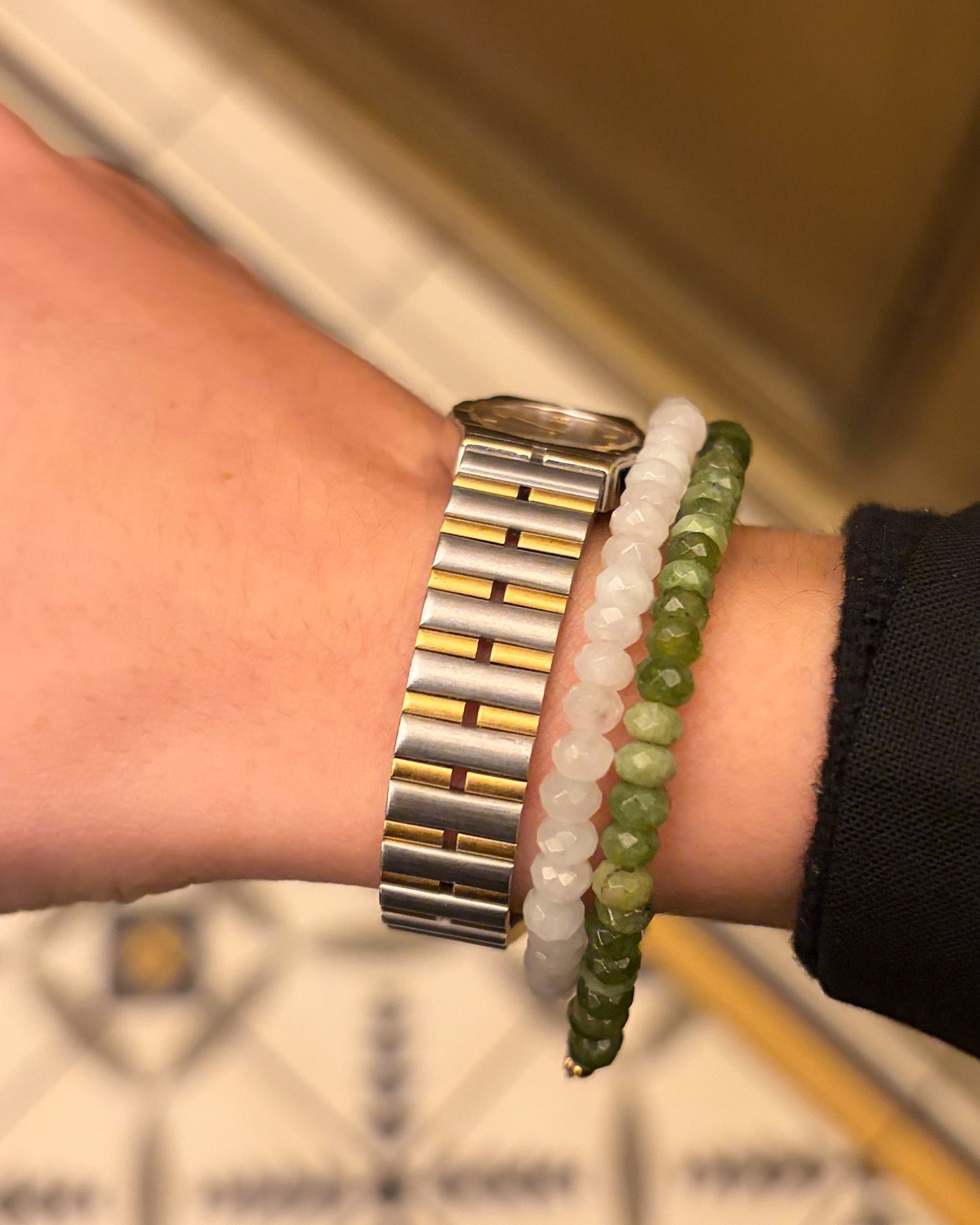 Seiko Cocktail Watch: Ladies Dainty Vintage 90s Gray Sparkle Dial - NOS