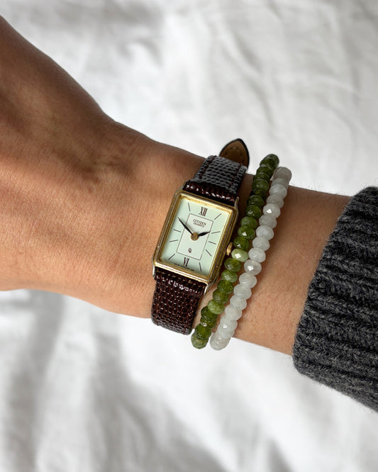 Citizen Tank Watch: Vintage Dainty Ladies 90s Golden Classic Roman Dial