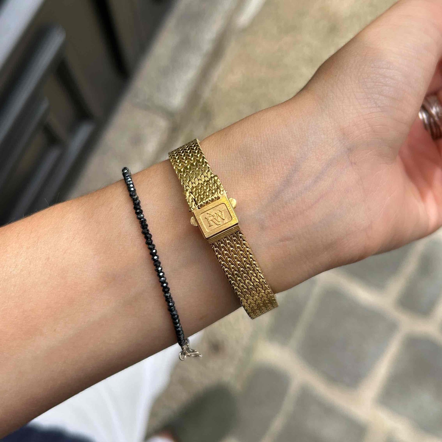 Raymond Weil Cocktail: Vintage Ladies 80s Gold with Diamond Numerals - NOS