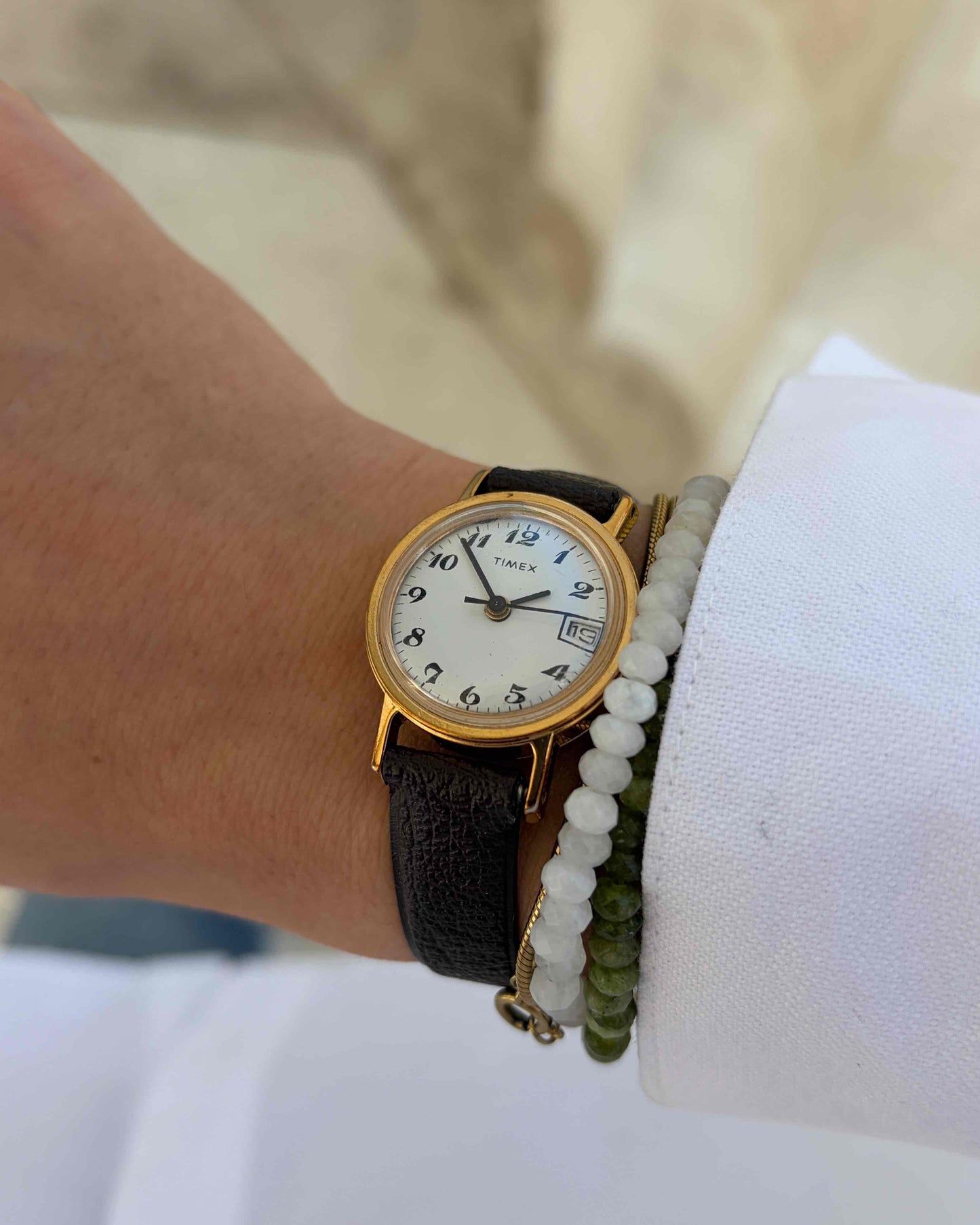 Timex Vintage Watch: Ladies 60s Mechanical Gold with Classic Arabic Dial