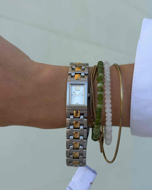 Pulsar Reverse Bracelet Watch: Ladies Vintage 90s Sunburst Dial - NOS