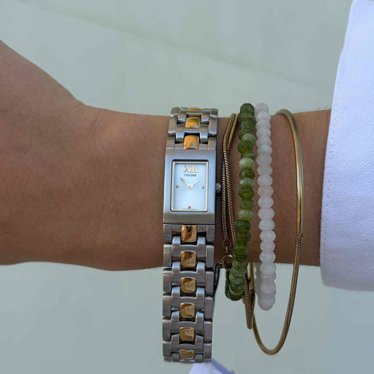 Pulsar Reverse Bracelet Watch: Ladies Vintage 90s Sunburst Dial - NOS