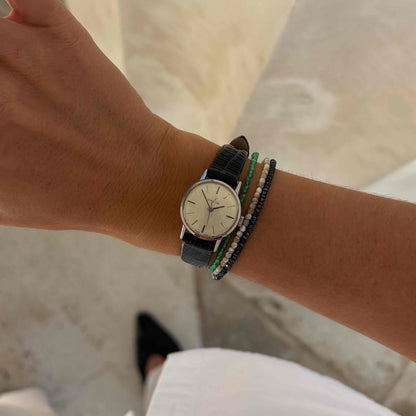 Omega Dainty Watch: Ladies 60s Silver Mechanical Silver White Dial with Box