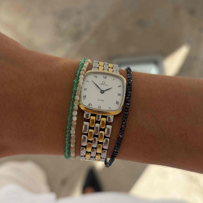 Omega De Ville: Cocktail Ladies 80s Two-Tone White Roman Dial