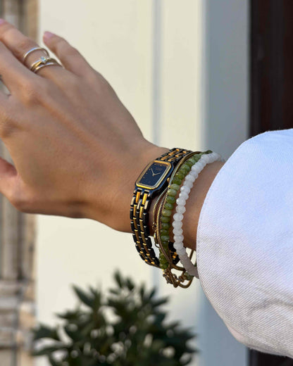 Citizen Tank Watch: Ladies Vintage 90s Black Two-Tone Bracelet