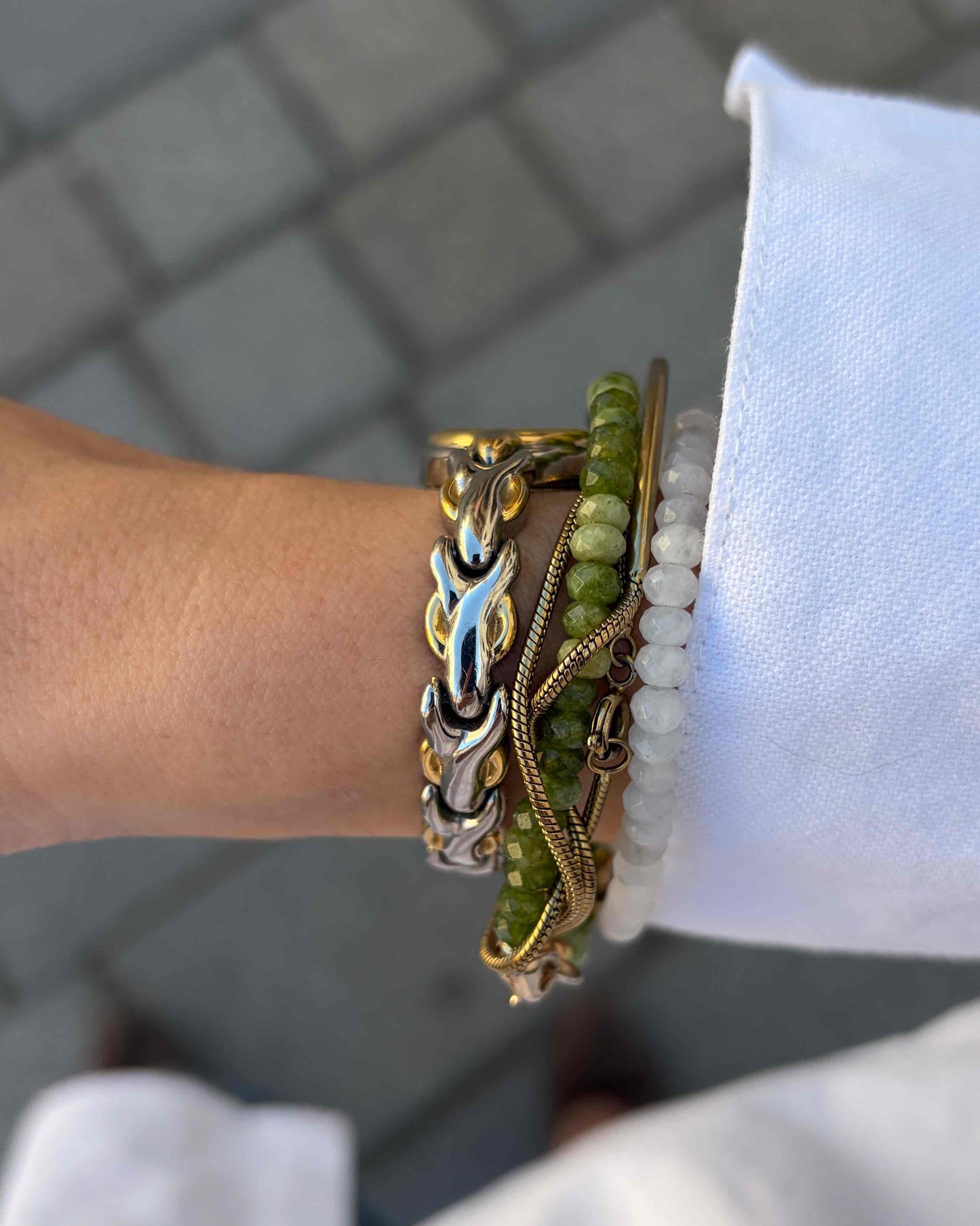 Caravelle by Bulova Vintage Watch: Ladies 90s Golden Two Tone Bracelet Style