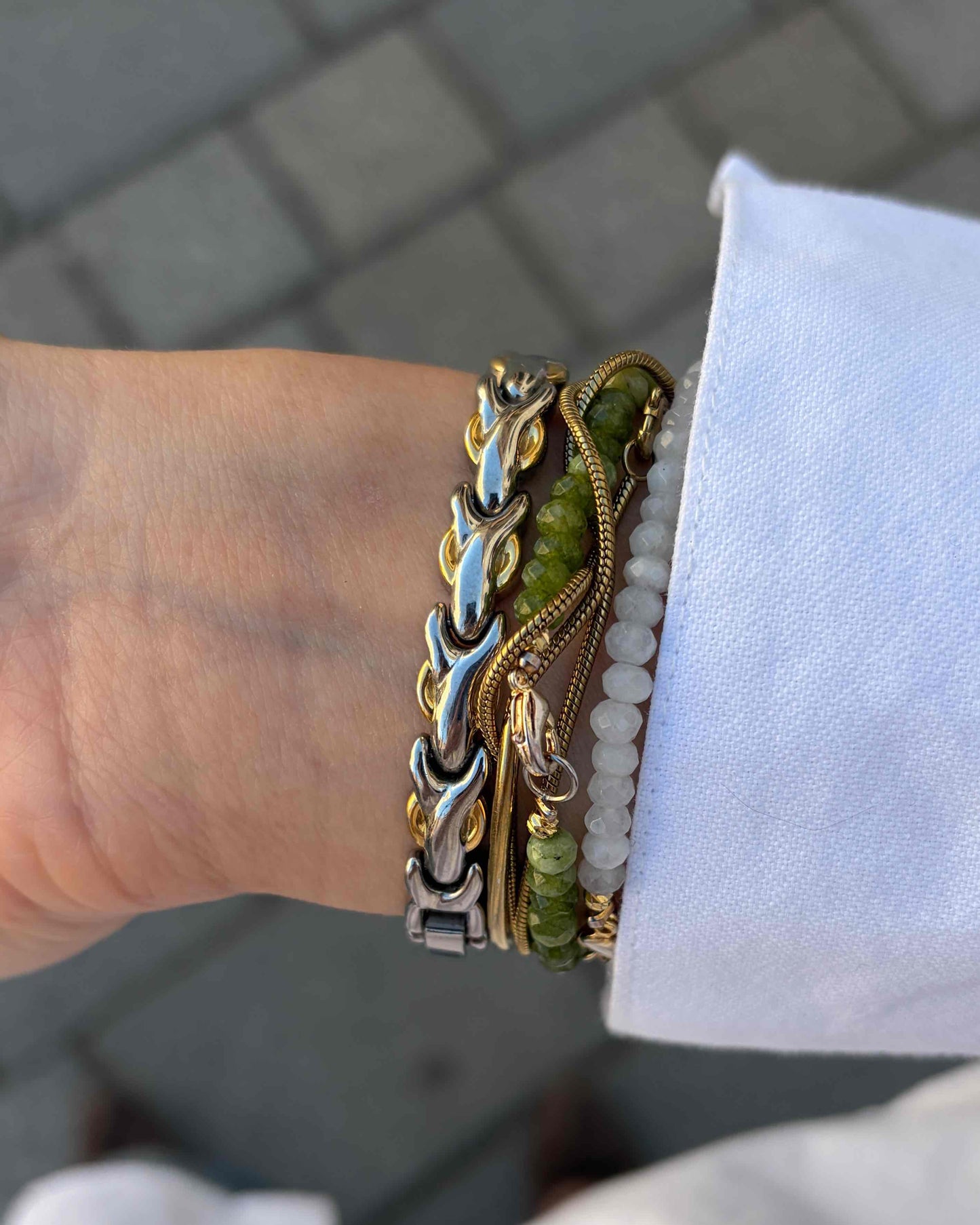 Caravelle by Bulova Vintage Watch: Ladies 90s Golden Two Tone Bracelet Style