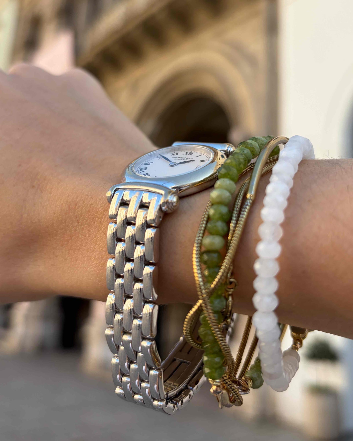 Raymond Weil Cocktail: Vintage Ladies 90s Silver with Roman Numerals