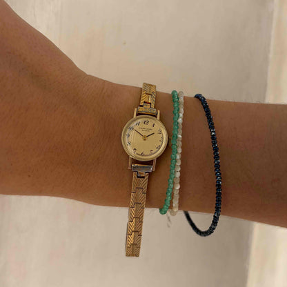 Favre Leuba Cocktail: Ladies Watch 60s Mechanical Gold Dial Faceted Crystal