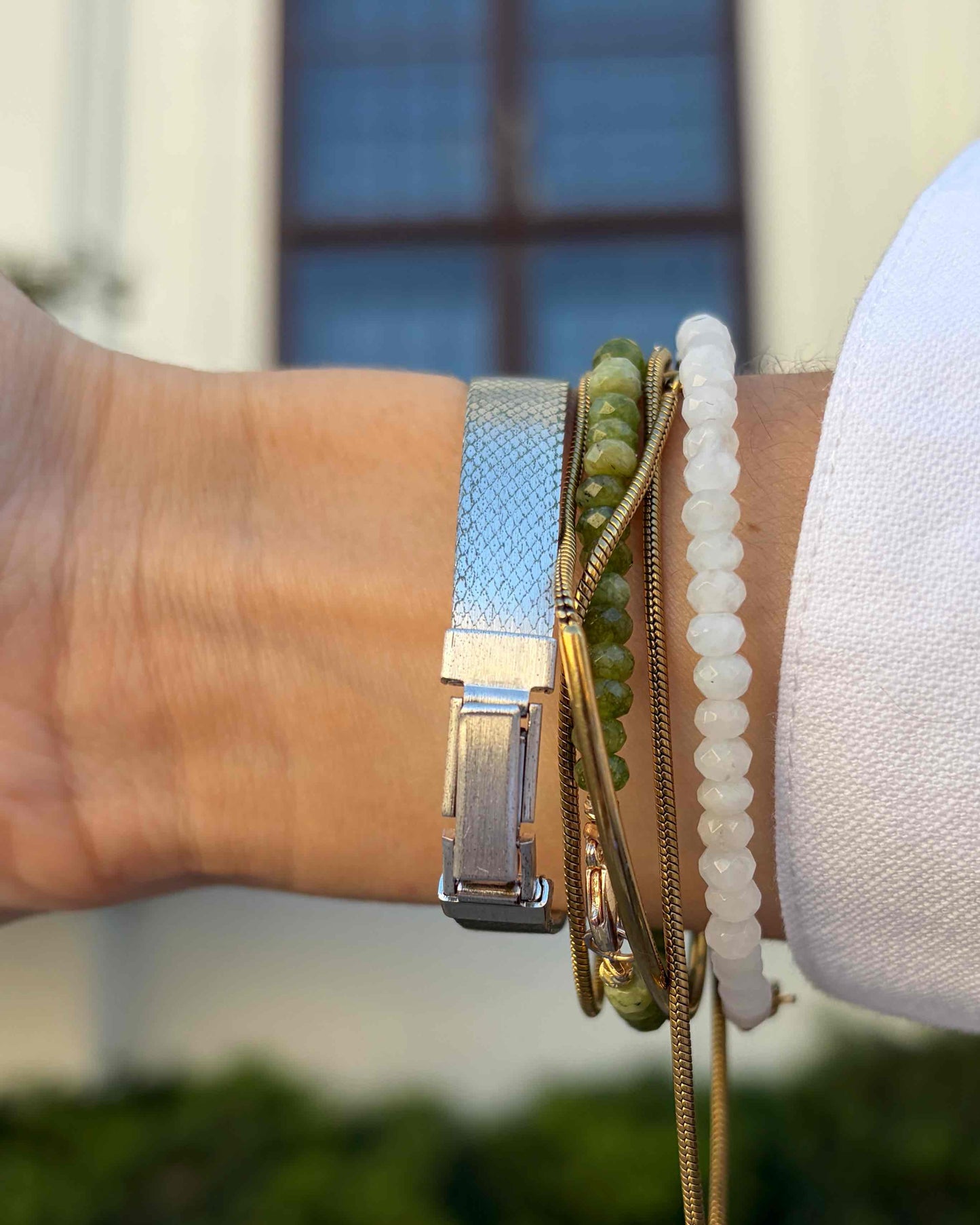 Gamundia Cocktail Watch: Vintage Ladies Silver Mechanical 70s Blue Two-Tone Dial