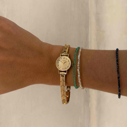 Favre Leuba Cocktail: Ladies Watch 60s Mechanical Gold Dial Faceted Crystal