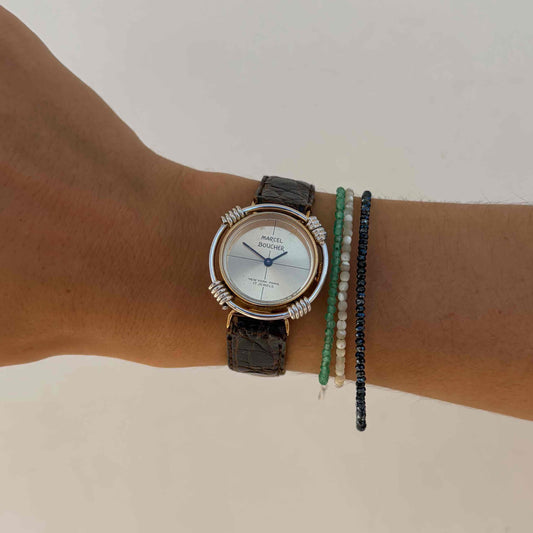 Marcel Boucher Watch: Cocktail 70s Two-Tone Sculptural Case Mechanical