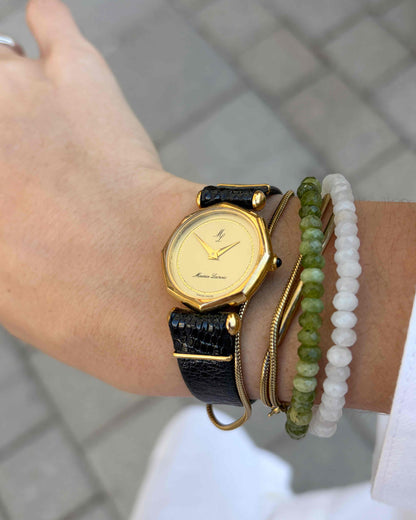 Maurice Lacroix Octagon: Vintage Mechanical Ladies Watch 70s Gold Dial