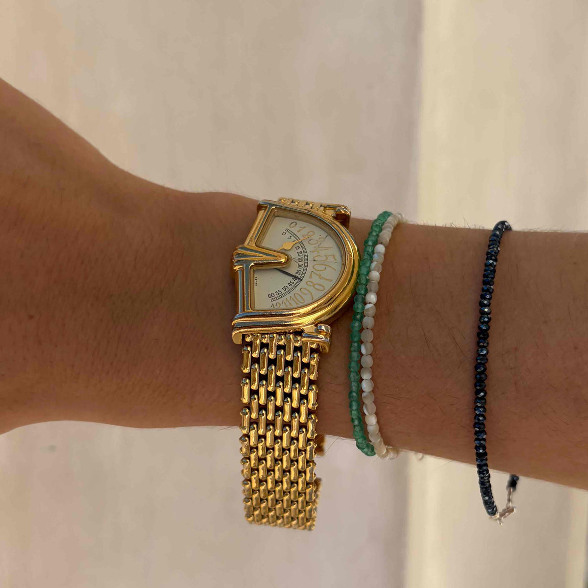 Jean d’Eve Sectora: Vintage Ladies Jumping Hour 80s Sector Ghost Dial