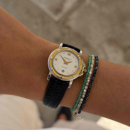 Raymond Weil Parsifal: Vintage Ladies Dress Watch 90s Two-Tone White Roman Dial