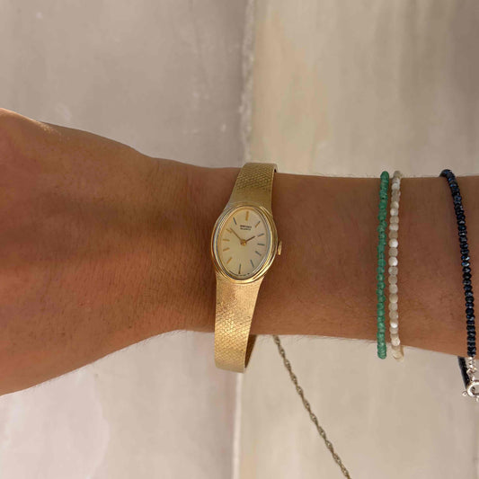Seiko Cocktail Watch: Ladies Vintage 70s Champagne Dial - MINT