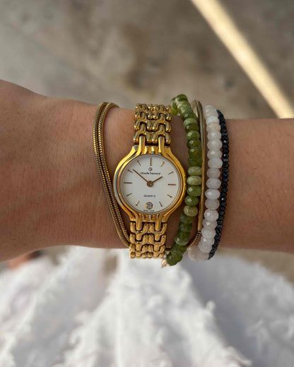 Claude Bernard Watch: Vintage Cocktail Ladies 90s Gold White Dial