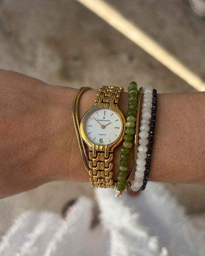 Claude Bernard Watch: Vintage Cocktail Ladies 90s Gold White Dial