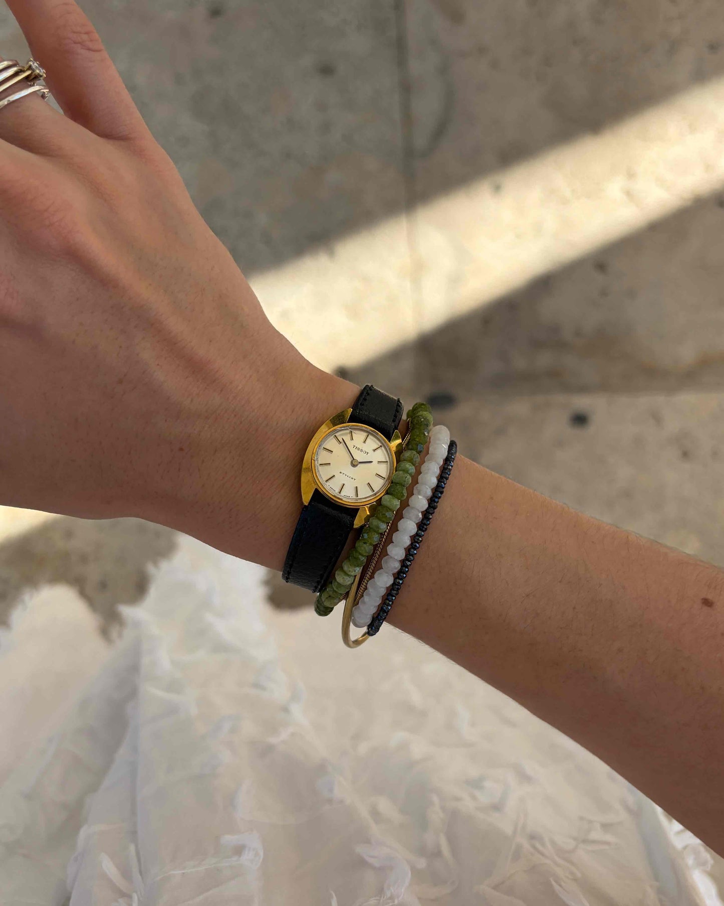 Tissot Cocktail Stylist: Ladies 70s Mechanical Iconic with Sunburst Dial