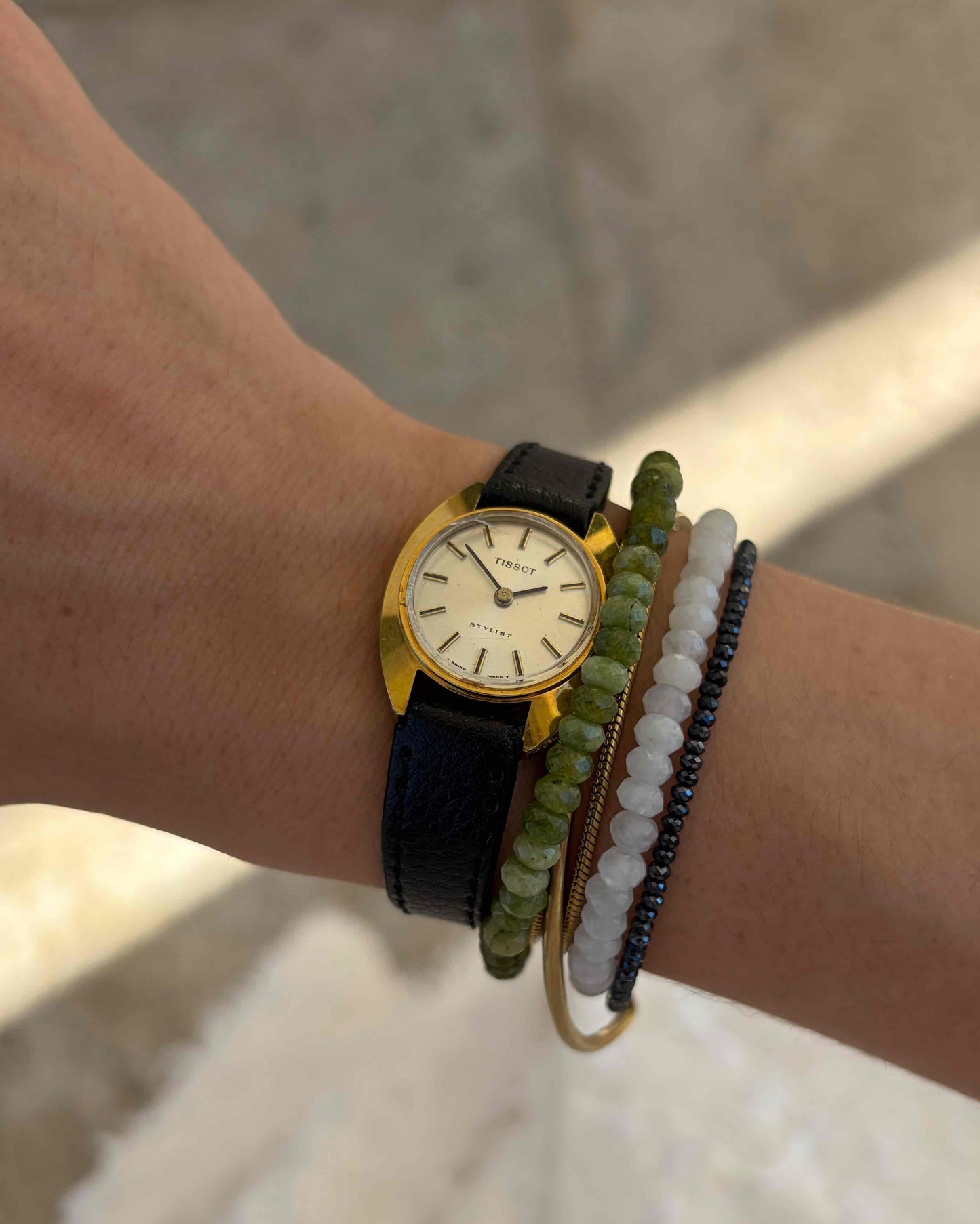 Tissot Cocktail Stylist: Ladies 70s Mechanical Iconic with Sunburst Dial