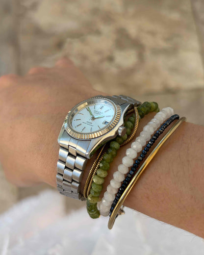 Orient Vintage Watch: Ladies Vintage 90s Sunburst Dial Fluted Bezel