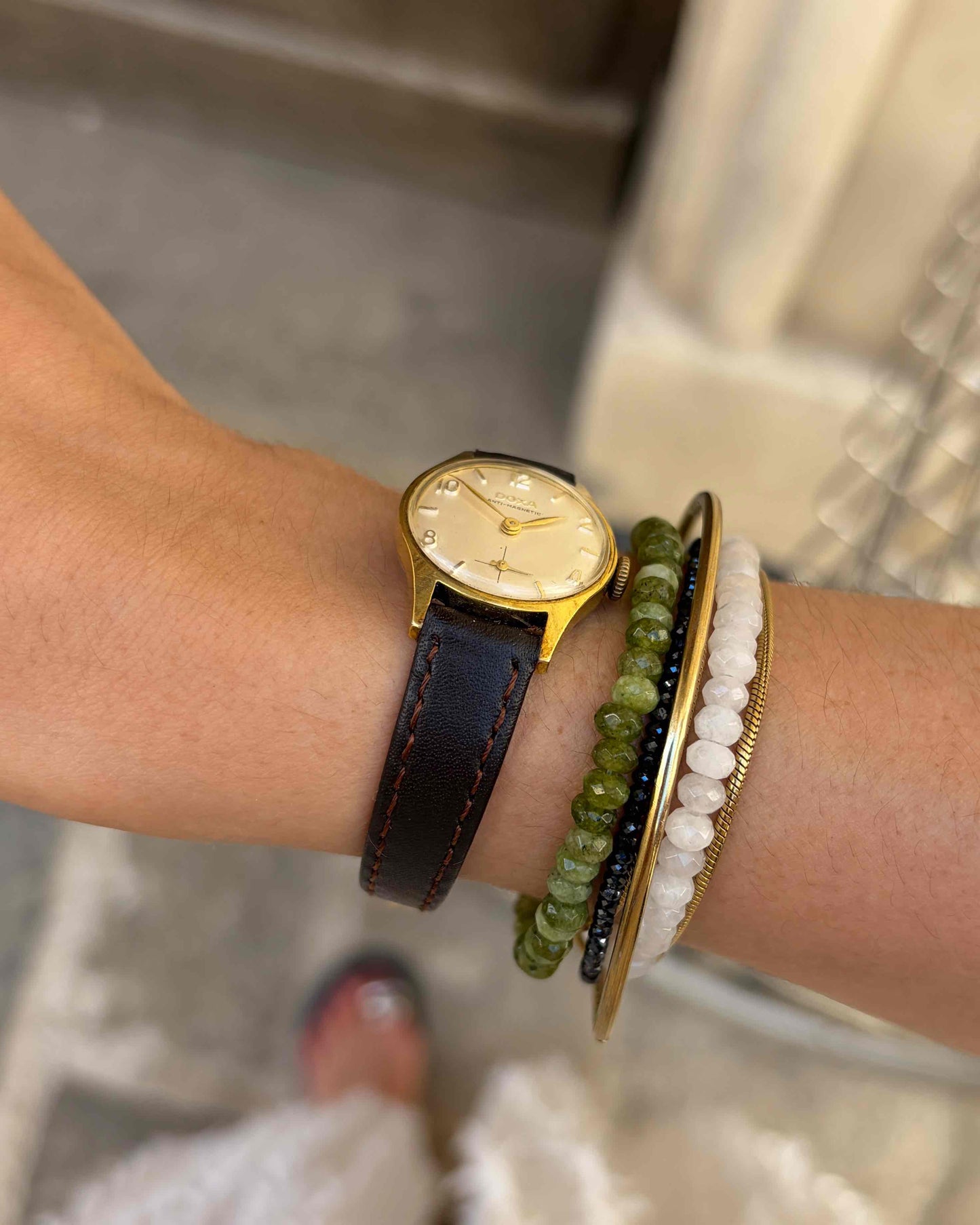 Doxa Dainty Watch: Ladies 60s Mechanical White Dial Small Seconds