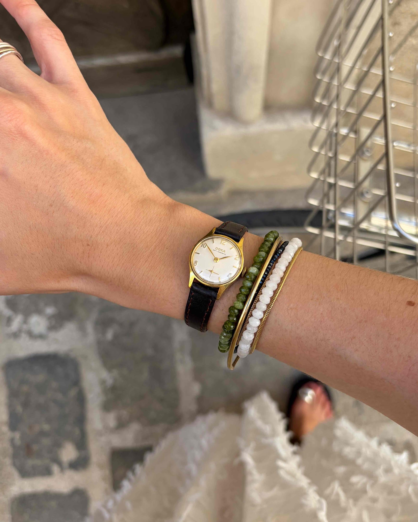 Doxa Dainty Watch: Ladies 60s Mechanical White Dial Small Seconds