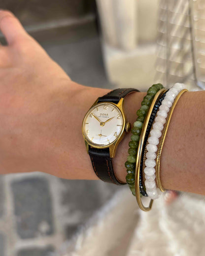 Doxa Dainty Watch: Ladies 60s Mechanical White Dial Small Seconds