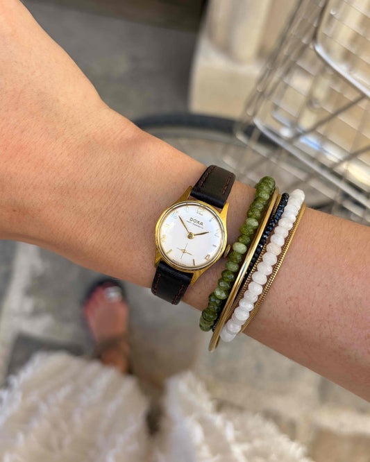 Doxa Dainty Watch: Ladies 60s Mechanical White Dial Small Seconds