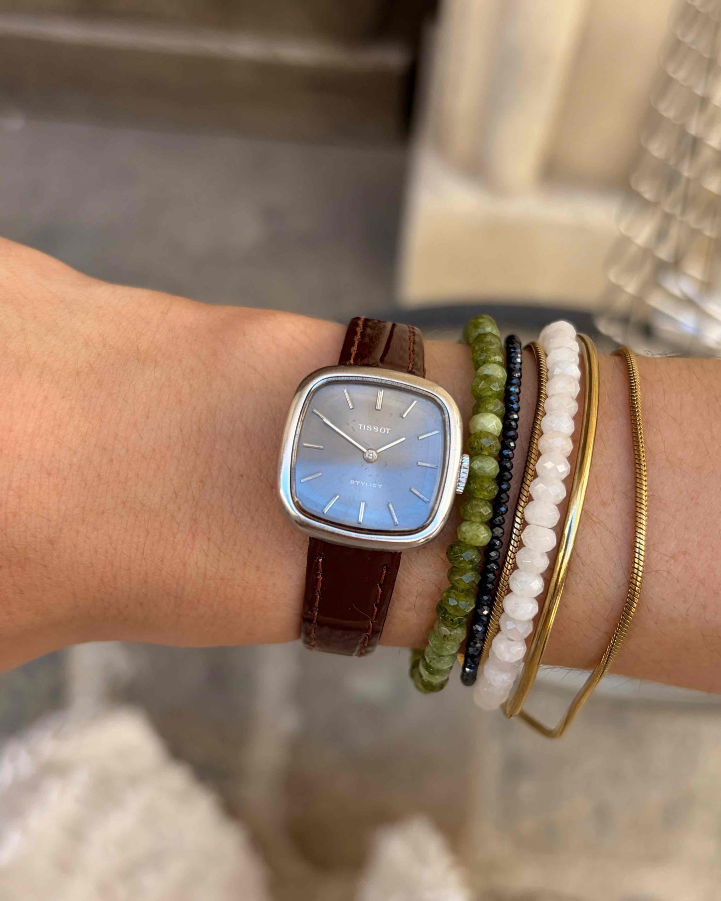 Tissot TV Watch: Dainty Ladies 70s Mechanical Gray Sunburst Dial