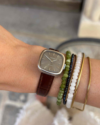 Tissot TV Watch: Dainty Ladies 70s Mechanical Gray Sunburst Dial