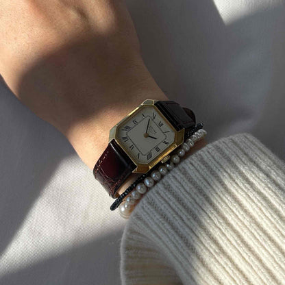 Oriosa Tank Watch: Vintage Ladies 60s Golden Mechanical with Roman Numerals